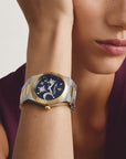 Women's Moon and Stars Watch with Black Dial