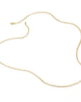 Gold-Tone Stainless Steel Charm Club Anchor Chain Necklace