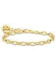 THOMAS SABO Charm bracelet with goldbears logo ring
