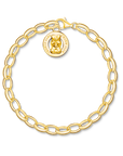 THOMAS SABO Charm bracelet with goldbears logo ring