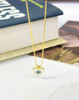VEDA EVIL EYE NECKLACE - STERLING SILVER