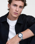 Daniel Wellington Iconic Paradigma Link Blue Bezel Watch