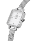 Daniel Wellington Quadro Mini Bezel Lumine 15x18 Sterling S White Watch