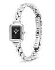 Daniel Wellington Quadro Mini Arch 3-link Onyx Sunray Silver
