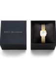 Corta White Grain-Link Gold