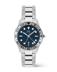 Daniel Wellington Iconic GMT Link Brushed Bezel Silver