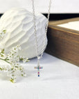 CALISTA CROSS NECKLACE - STERLING SILVER
