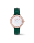 Daniel Wellington Crystalline Bezel Green Croc Rose Gold Watch