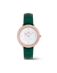 Daniel Wellington Crystalline Bezel Green Croc Rose Gold Watch