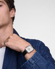 Daniel Wellington Marlon Sheffield Linen Silver Watch