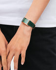Daniel Wellington Bound 32x22 Green Croc Leather RG Emerald Sunray Watch