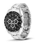 Iconic Tachymeter 3-Link Black Silver