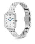 Daniel Wellington Quadro Roman Numerals Date 5-link Silver