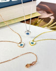 VEDA EVIL EYE NECKLACE - STERLING SILVER