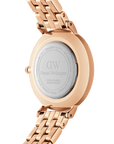 Daniel Wellington Petite 28 Bezel 5-Link White & Rose Gold Watch