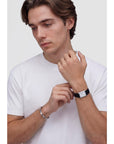 Daniel Wellington Bound Black Crocodile Guilloché Silver