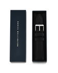 Black Canvas Strap Silver