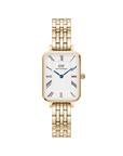 Daniel Wellington Quadro Roman Numerals 20x26 5-Link G White Watch