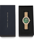 Daniel Wellington Crystalline Bezel Evergold Green Watch