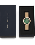 Daniel Wellington Crystalline Bezel Evergold Green Watch