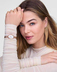 Daniel Wellington Juliette Braided Mesh White Sunray Rose Gold