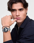 Daniel Wellington Iconic Chronograph Arch 5-Link Onyx Panda Silver