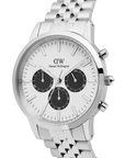 Daniel Wellington Iconic Chronograph Arch 5-Link Off- White Panda Silver