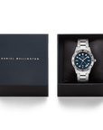 Daniel Wellington Iconic GMT Link Brushed Bezel Silver