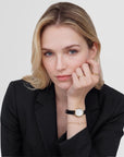 Daniel Wellington Ophelia Mini Black Lizard White Guilloché Gold