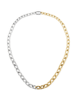 Daniel Wellington Contrast Link Necklace Two Tone Gold