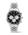 Daniel Wellington Iconic Chronograph Arch 5-Link Onyx Panda Silver