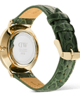 Daniel Wellington Classic Roman Numerals Date Dark Green Croc Belly Gold