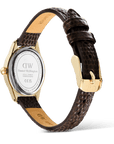 Daniel Wellington Ophelia Mini Dark Brown Lizard White Guilloché Gold