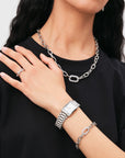 Daniel Wellington Bound 35x24 3-Link S White Watch