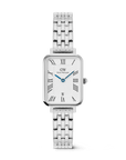 Daniel Wellington Quadro Roman Numerals Date 5-link Silver