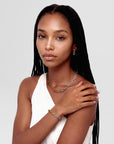 Daniel Wellington Contrast Link Earrings Two Tone Gold
