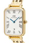 Daniel Wellington Quadro Roman Numerals Date 5-link Gold