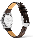 Daniel Wellington Ophelia Mini Dark Brown Lizard White Guilloché Silver