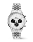 Daniel Wellington Iconic Chronograph Arch 5-Link Off- White Panda Silver