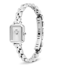 Daniel Wellington Quadro Mini Arch 3-link White Sunray Silver