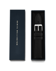 Black Canvas Strap Silver