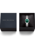 Corta Malachite Grain-Link Silver
