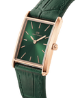 Daniel Wellington Bound 32x22 Green Croc Leather RG Emerald Sunray Watch