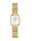 Corta White Grain-Link Gold