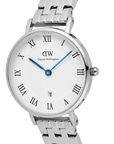 Daniel Wellington Petite Roman Numerals Date 5-link Silver
