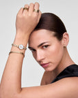 Daniel Wellington Petite Mini Arch 3-link White Gold
