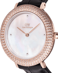 Daniel Wellington Crystalline Bezel Black Croc Rose Gold Watch