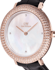 Daniel Wellington Crystalline Bezel Black Croc Rose Gold Watch