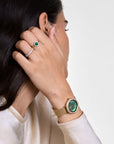 Daniel Wellington Crystalline Bezel Evergold Green Watch