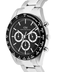 Iconic Tachymeter 3-Link Black Silver